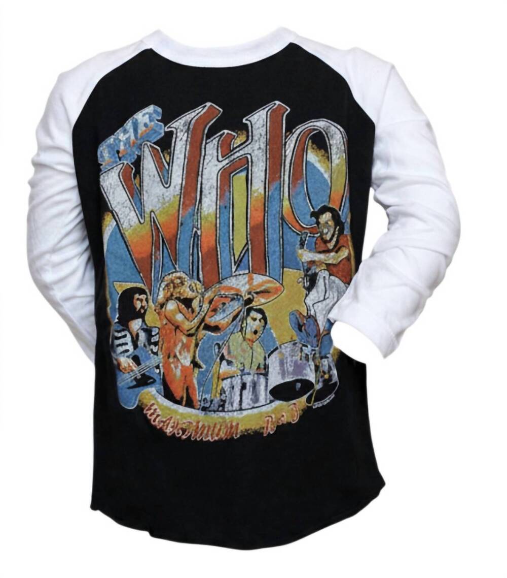 NEW JUNK FOOD kids the who 1968 tour raglan tee in black
